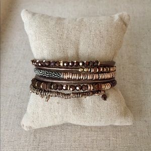 Stella & Dot bronze coil bracelet, like new